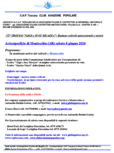 Programma del raduno Cap Toscana a Montecchio